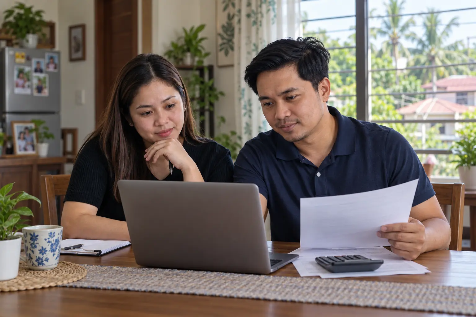 Filipino applicants in the Philippines reviewing a UAE job offer