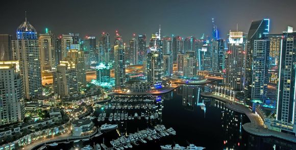 Dubai Skyline at Night, Information on United Arab Emirates
