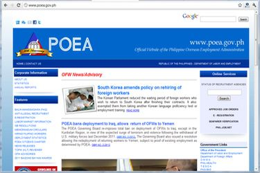 jobs abroad poea, filipino, poea website, poea job vacancy