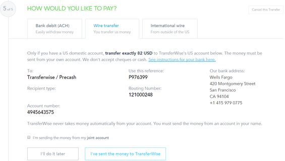 Money Transfer To The Philippines TransferWise Funding Options