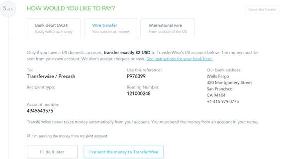 Money Transfer To The Philippines TransferWise Funding Options
