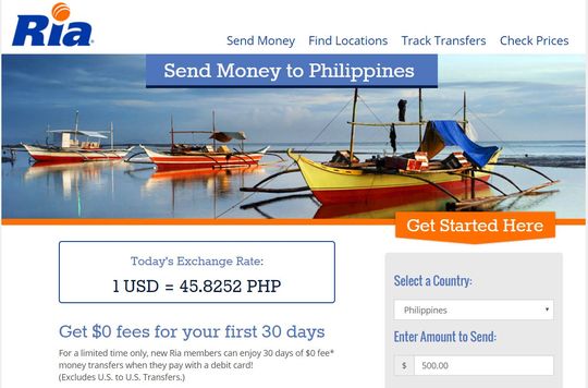 Ria Money Transfer Philippines